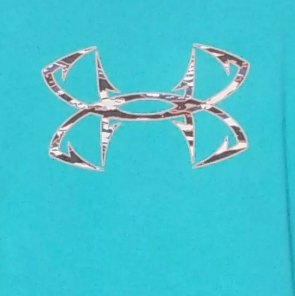 Under Armour Heat Gear Men's Blue with Camo Graphic Logo Tshirt size  XL - Picture 2 of 9